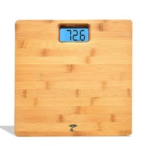 Deluxe Bamboo Bathroom Scale With 400Lb Capacity And Backlit Large Display. - £41.51 GBP