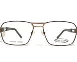 Eight to Eighty Eyeglasses Frames TWAN BROWN/GOLD Square Full Rim 57-18-145 - $46.44