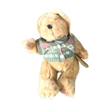 New Honeysuckle Hollow Fuzzy Plush Stuffed Animal Toy Teddy Bear Beige Green Swe - $11.83