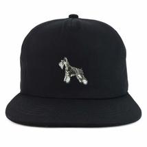 Trendy Apparel Shop Miniature Schnauzer Dog Unstructured 5 Panel Flatbill Cap -  - $19.99