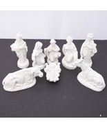 Vintage White Porcelain Bisque Christmas Nativity Set Made in Italy 4.5&quot;... - £53.93 GBP