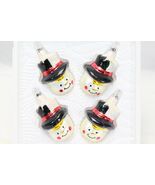 Snowman Glass Christmas Ornaments Bradford Novelty Lot of 4 Xmas - $216.75 MXN