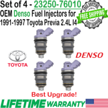 x4 Genuine Denso Best Upgrade Fuel Injectors for 1991-1997 Toyota Previa 2.4L I4 - $112.85
