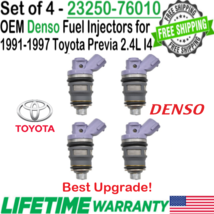 x4 Genuine Denso Best Upgrade Fuel Injectors for 1991-1997 Toyota Previa... - £84.40 GBP