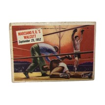 VTG 1954 Topps Scoops # 65 Marciano K.O.&#39;s Walcott Card Boxing - $98.99