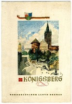 Norddeutscher Lloyd Bremen Menu SS Europa 1935 Konigsberg Cover  - £29.55 GBP