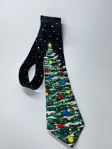 Mens Christmas Necktie Tales Tree Holiday Novelty Polyester  - £11.28 GBP