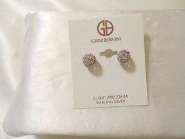 Giani Bernini 3/8&quot; Sterling Silver Cubic Zirconia Fireball Stud Earrings C649$80 - $22.50