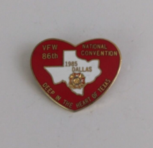 VFW National Convention 1985 Dallas Deep In The Heart Of Texas Lapel Hat Pin - £6.59 GBP