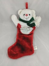 Kinderkids Babys First Christmas Stocking White Bear 15 Inch 1993 Stuffe... - £7.21 GBP