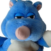 Vintage Blue Monster with Horn 9 in Hand Puppet Plush Pretend Play Toy - $14.69