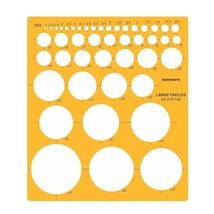 Isomars Large Circles Template Orange Transparent Plastic Card Making - $16.60