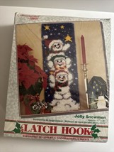 Vintage Wonder Art Latch Hook Kit Jolly Snowman Wall Hanging 12”X 36” New Sealed - £19.78 GBP
