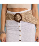 Bohemian Wide Natural Jute Waist Belt - $24.45 CAD