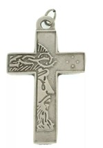 Jesus Christ Face Christian Cross Crucifix Silver Pendant Pendant Men Women - £9.49 GBP