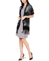 INC International Concepts Ombré Floral Velvet Wrap (Black, One Size) - €6,70 EUR