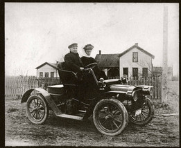 Photo Old Vintage Ohio couple in their 1908 Cadillac Model S - £9.34 GBP