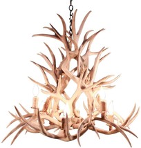 Chandelier Magnolia Flower 8-Light Natural Genuine Mule Deer Antler - £3,806.49 GBP