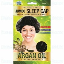 Dream Argan Oil Large Satin Sleep Cap Black - £2.31 GBP