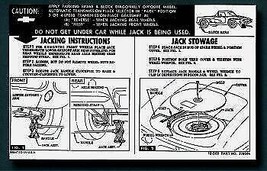 1961-1962 Corvette Instructions Jacking - £11.64 GBP