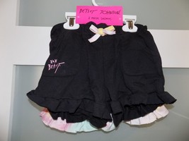 Betsey Johnson 2 Pk Cotton Logo Ruffled Shorts Size 5 Girl&#39;s New - £19.04 GBP