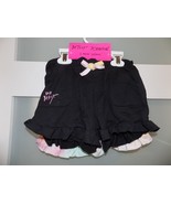 BETSEY JOHNSON 2 PK COTTON LOGO RUFFLED SHORTS SIZE 5 GIRL&#39;S NEW - £18.30 GBP