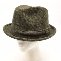 Vintage Fifth Avenue New York Flip It Wool Tweed Fedora Trilby Hat Brown... - £13.57 GBP