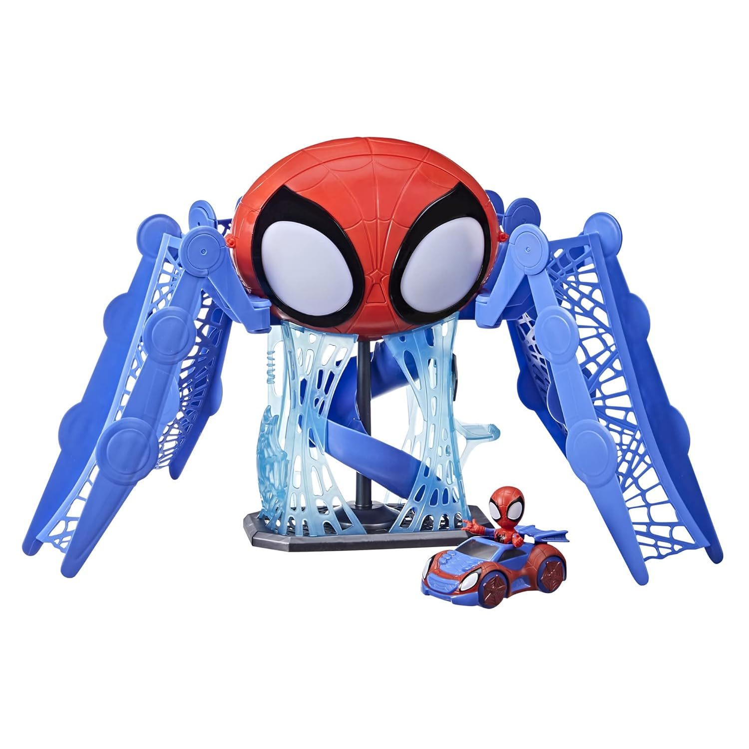 Spidey and His Amazing Friends Marvel Web-Quarters Playset with Lights and Sound