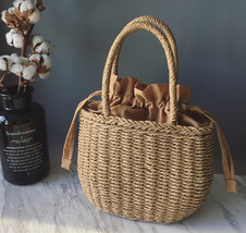 New Style Craft Paper String Handbag HANDWOVEN, Tote Bag Straw Handbag#H250 - £47.42 GBP