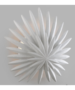 Nature Inspired Organic Coastal Palm Leaf Frond Savvy Wall Sconce White ... - £308.13 GBP