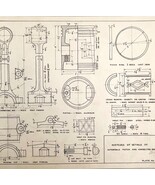 McGill University Auto Piston 1965 Mechanical Drawing Print Engineering ... - $557.00 MXN