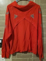 Studio 1201 Mercedes Adrienne Vintage 1986 Blouse Shirt Red Sz 12 Art 10... - £55.93 GBP