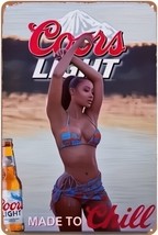 Coors Light Beer Made To Chill Vintage Novelty Metal Sign 12&quot; x 8&quot; Wall Art - $9.48