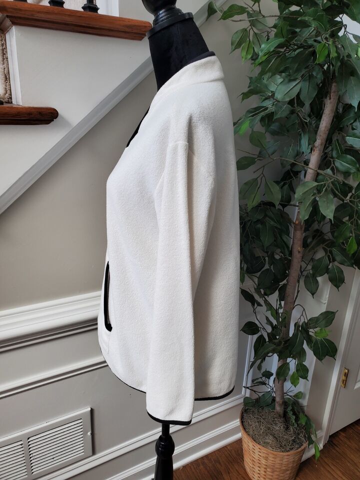 Vintage Talbots Solid Ivory Cotton Long Sleeve Pullover Casual Sweater Medium Item image 5