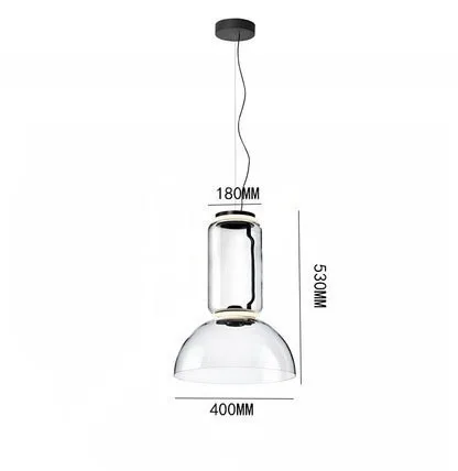  New Italy Design Gl Pendant Light  Hanging Led Pendant Lamp Fixture for Dining  - £152.91 GBP