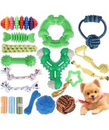 Dog Chew Toys for Puppy 18 Pack Puppies Teething Chew Toys  Pet Rope Squ... - £22.75 GBP
