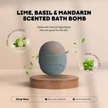 Lime, Basil &amp; Mandarin Bath Bomb - $167.35 MXN