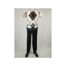 Men Crew T Shirt Makrom Turkey Medallion Chain Floral European 1217-420 White image 2