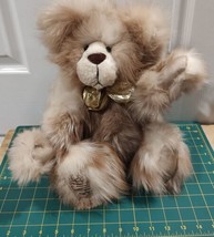 Signed 17&quot; Soft Fur TEDDY BEAR Handmade By Angie Rogers - Jointed - £77.05 GBP