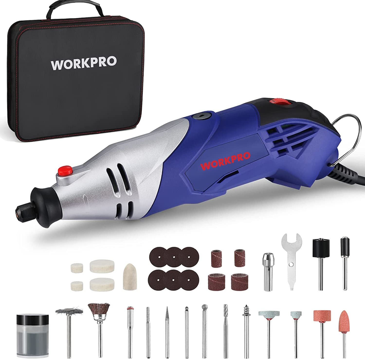 WORKPRO Rotary Tool Kit, 6 Variable Speed, Ideal for Crafting and DIY, Engraving - £35.05 GBP