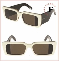 GUCCI AUTHENTIC 0543 Ivory Black Chunky Geometric Sunglasses GG0543S 002 Unisex - £380.10 GBP