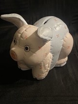 Vintage Taiwan Pig Piggy bank quilted like pattern coin bank - £12.82 GBP