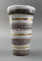 Bitossi Goodfriends Aldo Londi Italian Seta Gold Art Pottery Vase Mid Century - £67.46 GBP