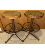 Vintage Pair of Mid Century Modern Bar Stool Swivel Chairs Heavy Duty - €340,70 EUR