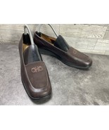 Salvatore Ferragamo Boutique Flats Women 9.5AA Narrow Shoes Brown Loafer... - $94.83 CAD