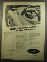 1952 Buick Roadmaster Car Ad - Buick&#39;s Power Steering? It&#39;s the big news - £14.76 GBP