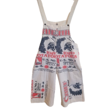 Flour Sack Western Garden Hippie Overalls Coveralls Cottage Core Boho On... - $103.95