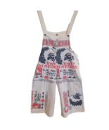 Flour Sack Western Garden Hippie Overalls Coveralls Cottage Core Boho On... - $142.17 CAD
