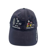 Disney Mickey Mouse Through The Years Blue Strapback Hat Embroidered Cap - £11.26 GBP