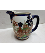 Rare Buffalo pottery antique Asian willow pitcher 1906 damaged spout see... - $125.84 CAD